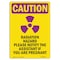 Signmission OSHA RADIATION Sign, Radiation Hazard Please W/ Symbol, 10in X 7in Decal, 10" H, 7" W, Portrait OS-CR-D-710-V-10260 - alternate 1